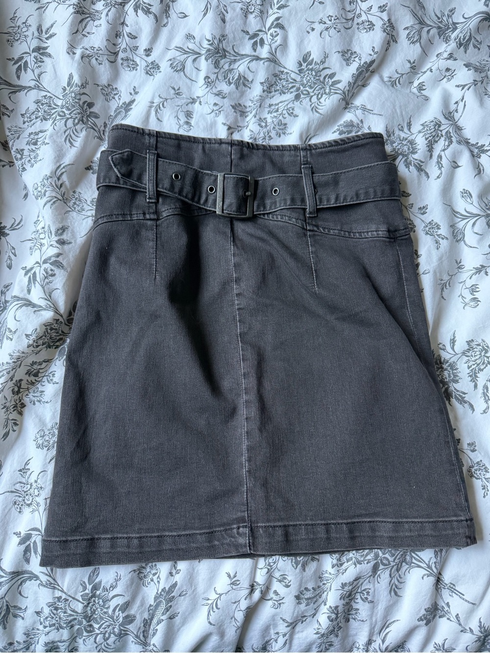 Free People Charcoal Mini Skirt with Belt